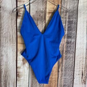 Gooseberry Seaside Swimsuit One Piece So Chic Royal Blue NWT XL Beach Vacation